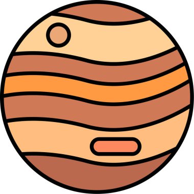 Jüpiter Simgesi, Web Kullanımı için Vektör İllüstrasyonu