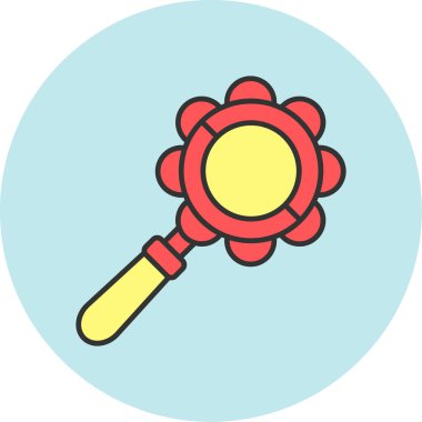 Web Kullanımı için Çıngırak Simgesi, Vektör İllüstrasyonu