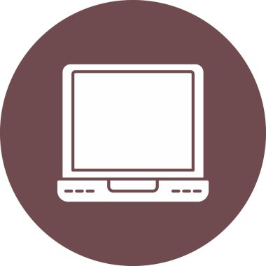 Web Kullanımı için dizüstü bilgisayar simgesi, Vektör İllüstrasyonu