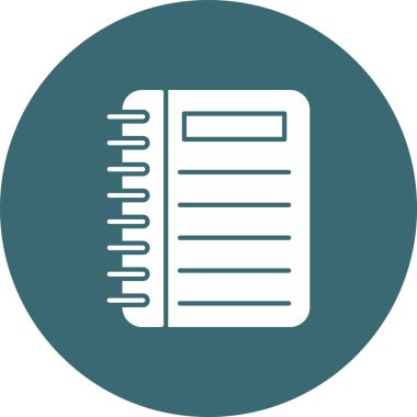 Web Kullanımı için Not Defteri Simgesi, Vektör İllüstrasyonu