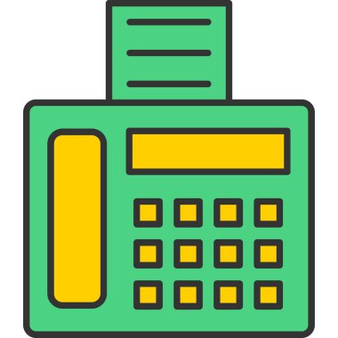 Web kullanımı için faks Simgesi, Vektör İllüstrasyonu