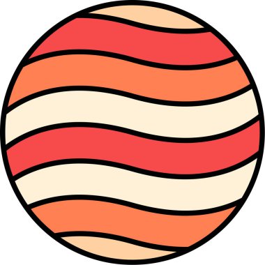 Web Kullanımı için Gezegen Simgesi, Vektör İllüstrasyonu