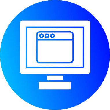 Web Kullanımı için Web Simgesi, Vektör İllüstrasyonu