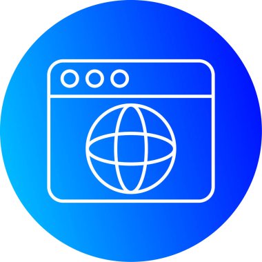 Web Tarayıcı Simgesi, Web Kullanımı için Vektör İllüstrasyonu