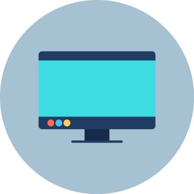 Web Kullanımı için Bilgisayar Simgesi, Vektör İllüstrasyonu