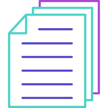 Web Kullanımı için Belge Simgesi, Vektör İllüstrasyonu