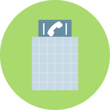 Web Kullanımı için Telefon kulübesi Simgesi, Vektör İllüstrasyonu