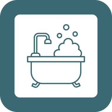 Web Kullanımı için Bath Simgesi, Vektör İllüstrasyonu