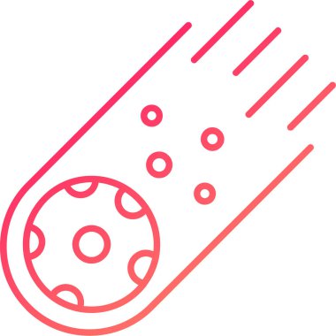 Web Kullanımı için Kuyrukluyıldız Simgesi, Vektör İllüstrasyonu