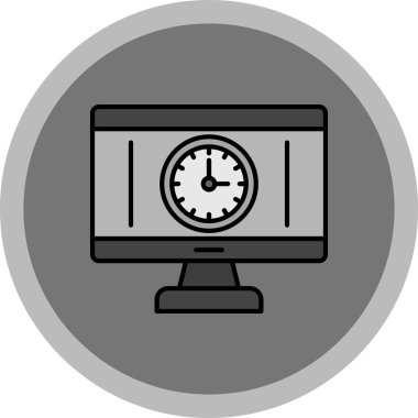 Web Kullanımı için zaman Simgesi, Vektör İllüstrasyonu