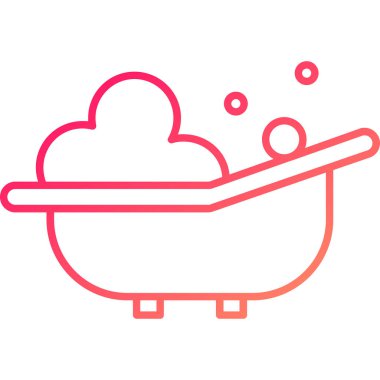 Bebek Küveti Simgesi, Web Kullanımı için Vektör İllüstrasyonu