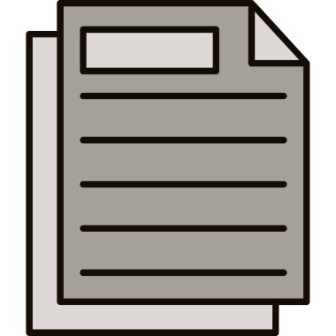 Web Kullanımı için Belge Simgesi, Vektör İllüstrasyonu