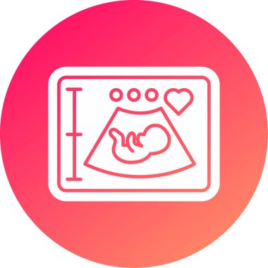 Web kullanımı için Ultrason Simgesi, Vektör İllüstrasyonu