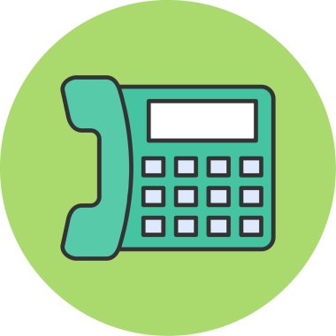 Web Kullanımı için Telefon Simgesi, Vektör İllüstrasyonu