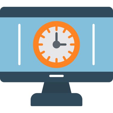 Web Kullanımı için zaman Simgesi, Vektör İllüstrasyonu