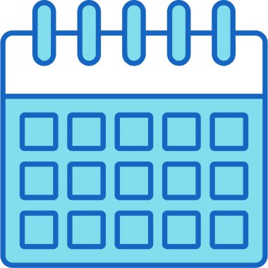 Web Kullanımı için Takvim Simgesi, Vektör İllüstrasyonu