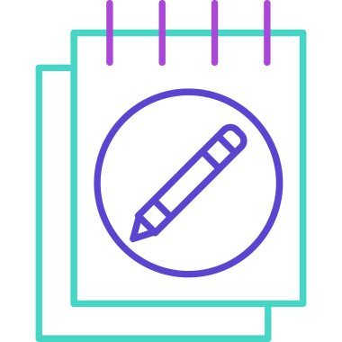 Web Kullanımı için Notlar Simgesi, Vektör İllüstrasyonu