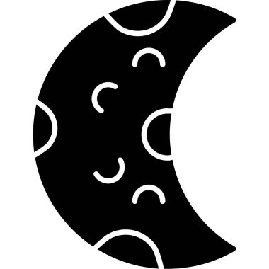 Yarım Ay Simgesi, Web Kullanımı için Vektör İllüstrasyonu