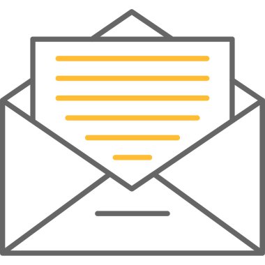 Web kullanımı için Zarf Simgesi, Vektör İllüstrasyonu