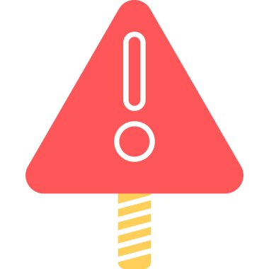 Web kullanımı için Uyarı İşareti Simgesi, Vektör İllüstrasyonu