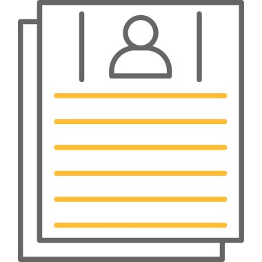 Web Kullanımı için CV Simgesi, Vektör İllüstrasyonu