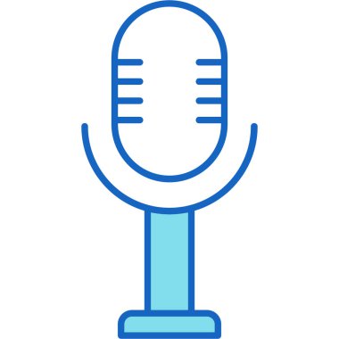 Web Kullanımı için Mikrofon Simgesi, Vektör İllüstrasyonu