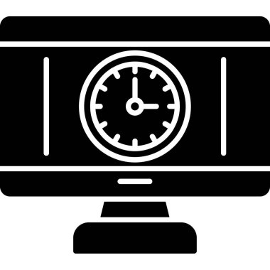 Web Kullanımı için zaman Simgesi, Vektör İllüstrasyonu