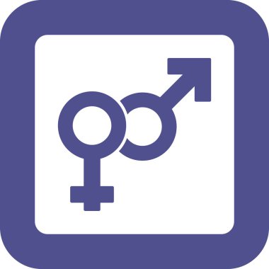 Web Kullanımı için Cinsiyet Simgesi, Vektör İllüstrasyonu