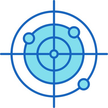 Web Kullanımı için Radar Simgesi, Vektör İllüstrasyonu