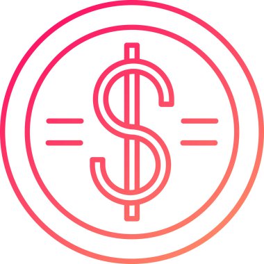 Web kullanımı için Para Birimi Simgesi, Vektör İllüstrasyonu