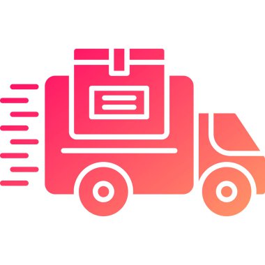 Web kullanımı için Taşıma Aracı Simgesi, Vektör İllüstrasyonu