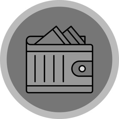 Web Kullanımı için Cüzdan Simgesi, Vektör İllüstrasyonu