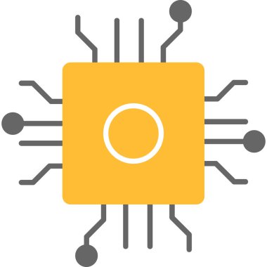 Çip Simgesi, Web Kullanımı için Vektör İllüstrasyonu