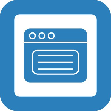 Web Tarayıcı Simgesi, Web Kullanımı için Vektör İllüstrasyonu