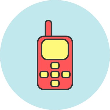 Web kullanımı için Cep Telefonu Simgesi, Vektör İllüstrasyonu