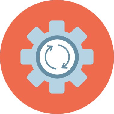 Cogwheel Simgesi, Web Kullanımı için Vektör İllüstrasyonu