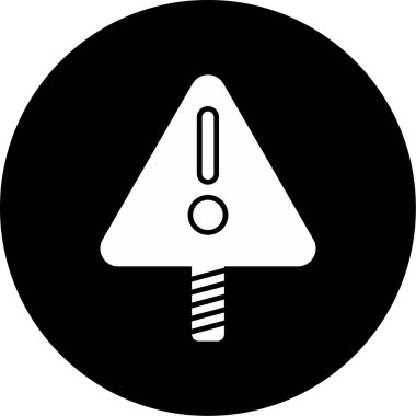 Web kullanımı için Uyarı İşareti Simgesi, Vektör İllüstrasyonu