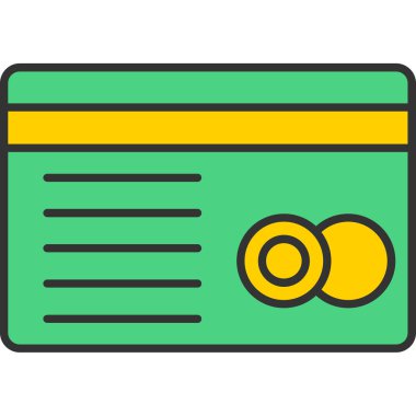 Web Kullanımı için Kredi Kartı Simgesi, Vektör İllüstrasyonu