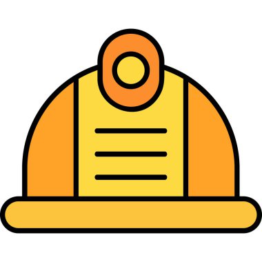 Web Kullanımı için Miğfer Simgesi, Vektör İllüstrasyonu