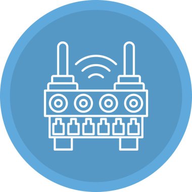 Wifi Yönlendirici Simgesi, Web Kullanımı için Vektör İllüstrasyonu