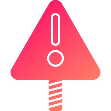 Web kullanımı için Uyarı İşareti Simgesi, Vektör İllüstrasyonu