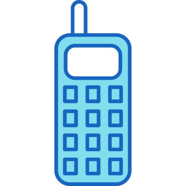 Web kullanımı için Cep Telefonu Simgesi, Vektör İllüstrasyonu