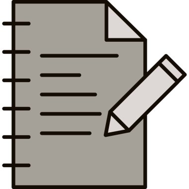 Web Kullanımı için Not Defteri Simgesi, Vektör İllüstrasyonu