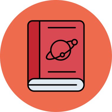 Web Kullanımı için Kitap Simgesi, Vektör İllüstrasyonu