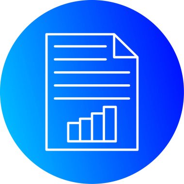 Web Kullanımı için Rapor Simgesi ve Vektör İllüstrasyonu