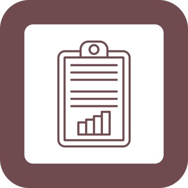 Web Kullanımı için Rapor Simgesi ve Vektör İllüstrasyonu