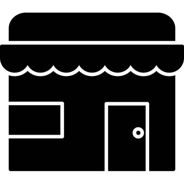 Web Kullanımı için Dükkan Simgesi, Vektör İllüstrasyonu