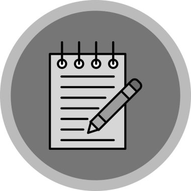 Web Kullanımı için Not Defteri Simgesi, Vektör İllüstrasyonu