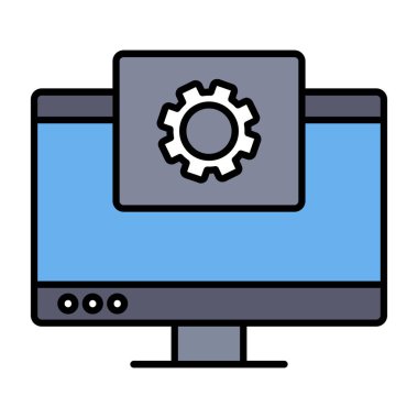 Web Geliştirme Simgesi, Web Kullanımı için Vektör İllüstrasyonu