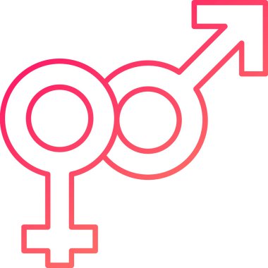 Web Kullanımı için Cinsiyet Simgesi, Vektör İllüstrasyonu